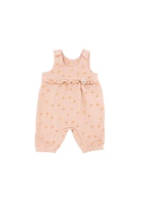 maximo® - GOTS BABY-Overall, 3/4 Länge Musselinstoff - cork washed