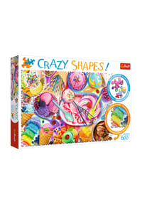 Trefl - Puzzle Crazy Shapes Süßigkeiten, 600 Teile, 68.3 x 48 cm - 