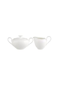 Villeroy & Boch Milch- und Zucker-Set Anmut Platinum No.1 2er Set weiß - ANMUT PLATINUM - weiß