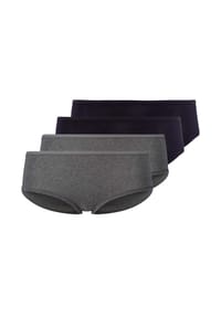 SKINY® - Damen Panties, 4er Pack - Advantage Cotton Stretch, Panty, Baumwoll-Stretch - Schwarz