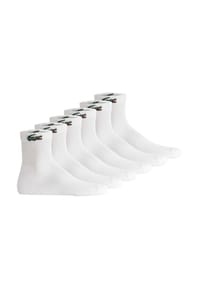 LACOSTE - Unisex Sneakersocken, 6er Pack - Mid- Length, Sport Socks - Weiß