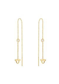 EAST / SIDE - Damen Ohrringe aus Edelstahl in Gelbgold mit Preciosa - gelbgold
