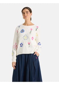 LIEBLINGSSTÜCK - Damen Pullover aus Baumwollmix MelodeaL - 110 OFFWHITE
