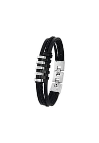 TOM TAILOR MEN - Herren Armband, Edelstahl - SCHWARZ