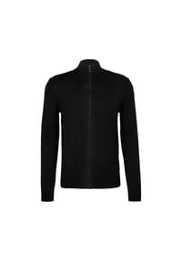JOOP! - Herren Strickjacke - JK-06Davis, Zipper, Stehkragen, Feinstrick, Wolle, uni - 001 BLACK