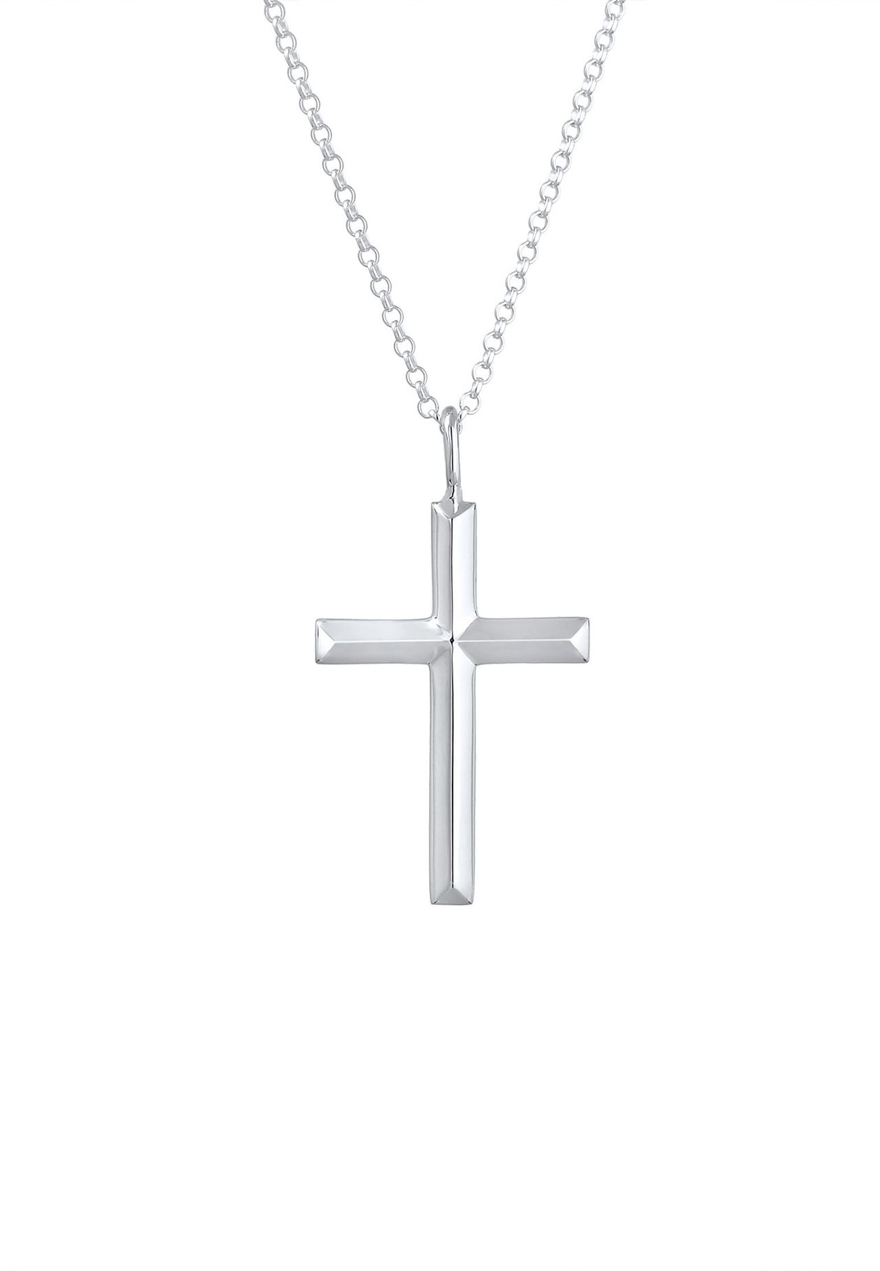 KUZZOÍ Halskette Herren Erbskette Kreuz Oxidiert Massiv 925 Silber | GALERIA | Kettenanhänger