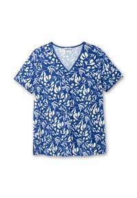 sheego - T-Shirt - blaubeere-gemustert