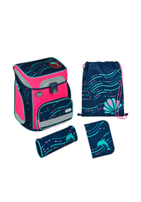 Scooli - EasyFit Glow DIN - Schulranzen Set 5tlg. (Dotty Dolphin) - Dotty Dolphin
