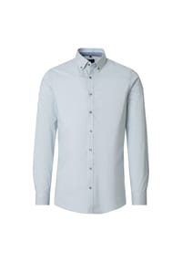 VENTI - Herren Businesshemd langarm Print Body Fit - Hellblau