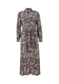 BETTY BARCLAY - Hemdblusenkleid mit Bindegürtel - Dark Blue/Brown
