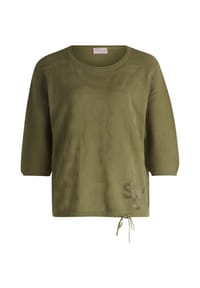 BETTY BARCLAY - Feinstrickpullover, Strass, 3/4-Arm, für Damen - 7366 SOFT OLIVE