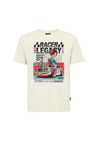 OLDSKULL - T-Shirt Asian Kimono Racing Club Graphic mit fernöstlichem Motivprint - Black