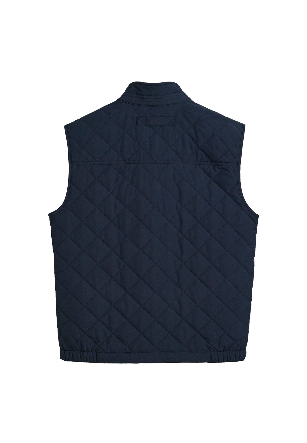 Gant Herren Steppweste - Quilted Windcheater Vest, ReißVerschluss, Stehkragen, Blau, 3XL