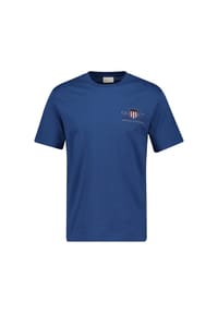 GANT - Herren T-Shirt - REG ARCHIVE SHIELD EMB, Rundhals, kurzarm, Stickerei - Blau
