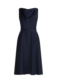 Vera Mont - Cocktailkleid mit Wasserfallausschnitt - Night Sky