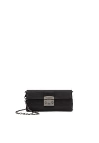 L.CREDI NADI - Clutch, Glitzer, Ketten-Trageriemen, für Damen - SCHWARZ