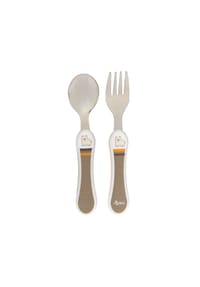 sigikid® - Kinderbesteck Honi Boni Bär, 2-tlg., Taupe / Weiß - braun