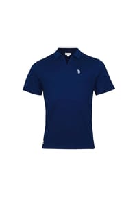 U.S. POLO ASSN. - Poloshirt Kurzarmshirt Knopflos - dunkelblau