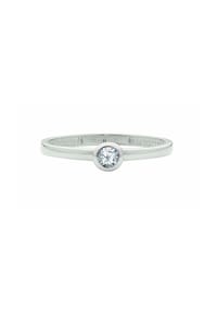 Adelia's - 585 Weißgold Ring mit Zirkonia - silber