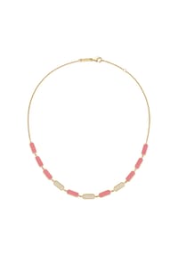 GIORGIO MARTELLO MILANO - Collier mit Emaille-Einlagen und Zirkonia, Silber 925 - gold