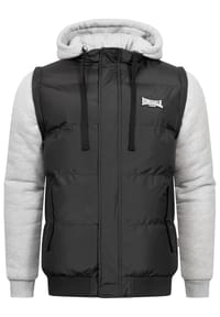 LONSDALE™ - Herren Jacke mit Kapuze normale Passform DOWPOT - Black/Marl Grey/White