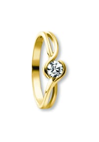 ONE ELEMENT Shine Bright Line - Zirkonia Ring aus 333 Gelbgold - gold