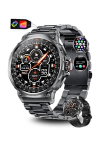 S&T DESIGN - Fitness Smartwatch mit Trackfunktionen - schwarz