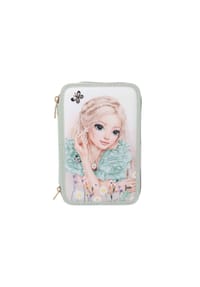DEPESCHE - 3-Fach Federtasche mit Stickerei SUMMER FEELING inkl. Stifte TOPModel 7,5 x 13 x 20 cm grün - grün