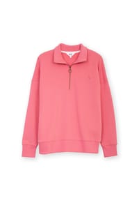 KITE - Damen Watercombe Sweatshirt mit kurzem Reißverschluss Bio-Baumwolle - pink
