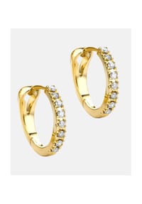 Diamant L'eternel - Creolen, mit 0.11 ct Diamant, 585 Gelbgold - gold