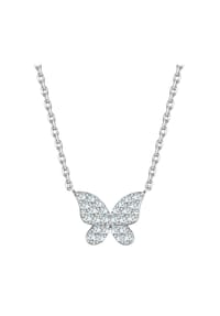 YOKOAMii - Kette mit Anhänger Zirkonia weiß - silber