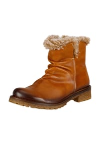 Felmini - Glattleder/Kunstfell Stiefelette - Hellbraun