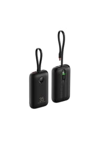 COFI - Powerbank K1 35W PD QC3.0 10000 mAh mit integrierten Kabeln Schwarz - 
