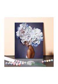 ARTNANAS - ARTNANAS DIY Malen nach Zahlen Set-"Rosa Rosenkopf" ohne Rahmen in 40*50CM - 