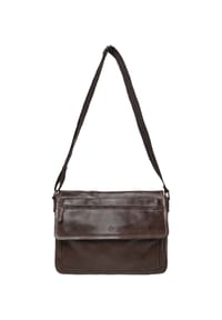GALERIA TOKYO FS26 - Umhängetasche, Laptopfach, Leder - BROWN