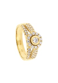 MONCARA - Damen Ring, 585er Gold, 43 Diamanten zus. ca. 0,75 Karat - Gelbgold