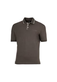 ARMANI EXCHANGE - Herren Poloshirt - Logo, Cotton Stretch, Kontraststreifen - Anthrazit (Chimera)