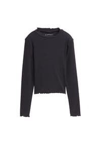 TOM TAILOR - Langarmshirt, Wellensaum, für Kinder - 29476 COAL GREY
