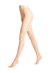 FALKE - Dot Bicolor Feinstrumpfhose, 15 den, für Damen - 4169 POWDER