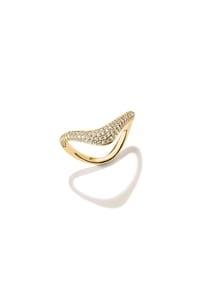 Thomas Sabo - Ring in Wellenform mit Zirkonia - gelbgoldfarben