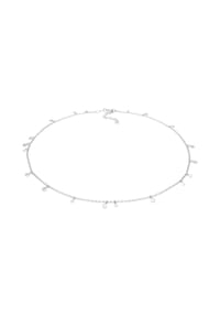 elli. - Halskette Choker Plättchen Coin Geo Rund 925 Silber - Gold
