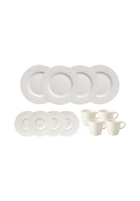 Villeroy & Boch Kaffeeservice Manufacture Rock 12er Set weiß - MANUFACTURE ROCK - weiß