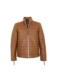 redpoint - Herren Lederjacke Steppjacke Lammnappa hellbraun - hellbraun