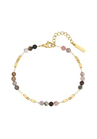 EAST / SIDE - Damen Armband aus Edelstahl in gelbgold mit Turmalin - gelbgold