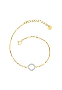 GLANZSTÜCKE MÜNCHEN - Damen Armband aus 925/- Sterling Silber in Gelbgold mit Zirkonia - gelbgold