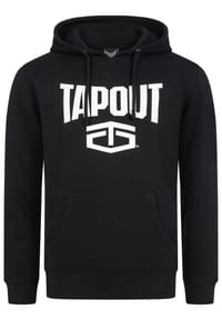 TAPOUT® - Herren Kapuzensweatshirt normale Passform ACTIVE BASIC HOODIE - Black/White