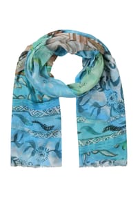MANGUUN - Schaltuch, Fransen, für Damen - 0 BLUE