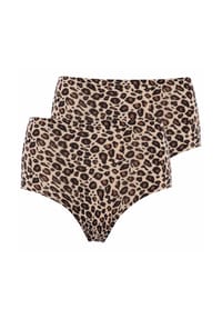 CHANTELLE - Damen Taillen-Slip 2er Pack - SoftStretch, nahtlos, unsichtbar, Muster - Schwarz/Nude