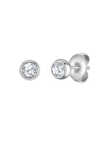 GLANZSTÜCKE MÜNCHEN - Ohrstecker Edelstahl Kristalle von Swarovski® weiß - silber
