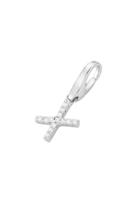 GIORGIO MARTELLO MILANO - Charm Buchstabe X, Zirkonia Steine, Silber 925 - weiß